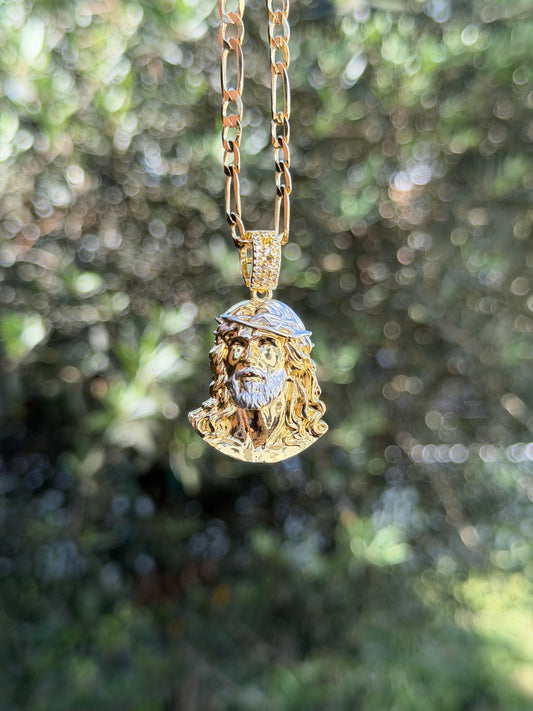 2-Tone Jesus Necklace