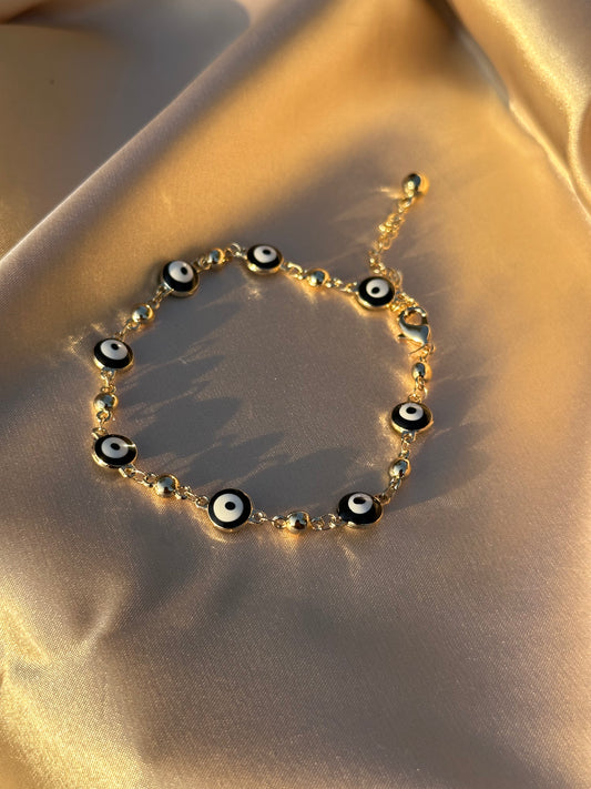 Black Evil Eye Anklet
