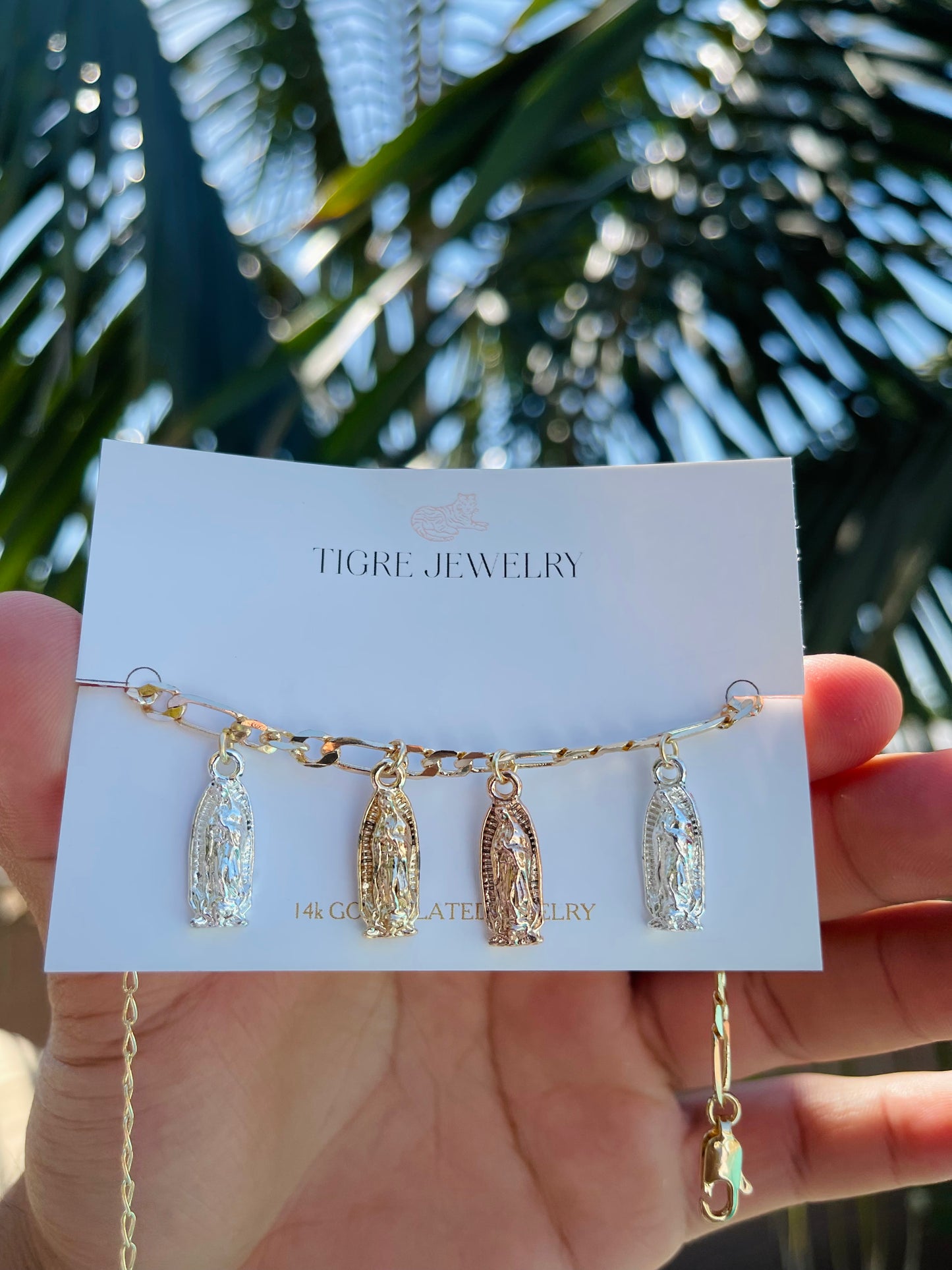 Tri Color Virgen Mary Bracelet