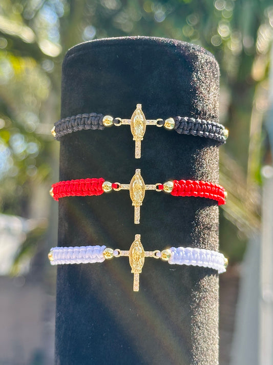 Virgen Mary Cross Bracelet