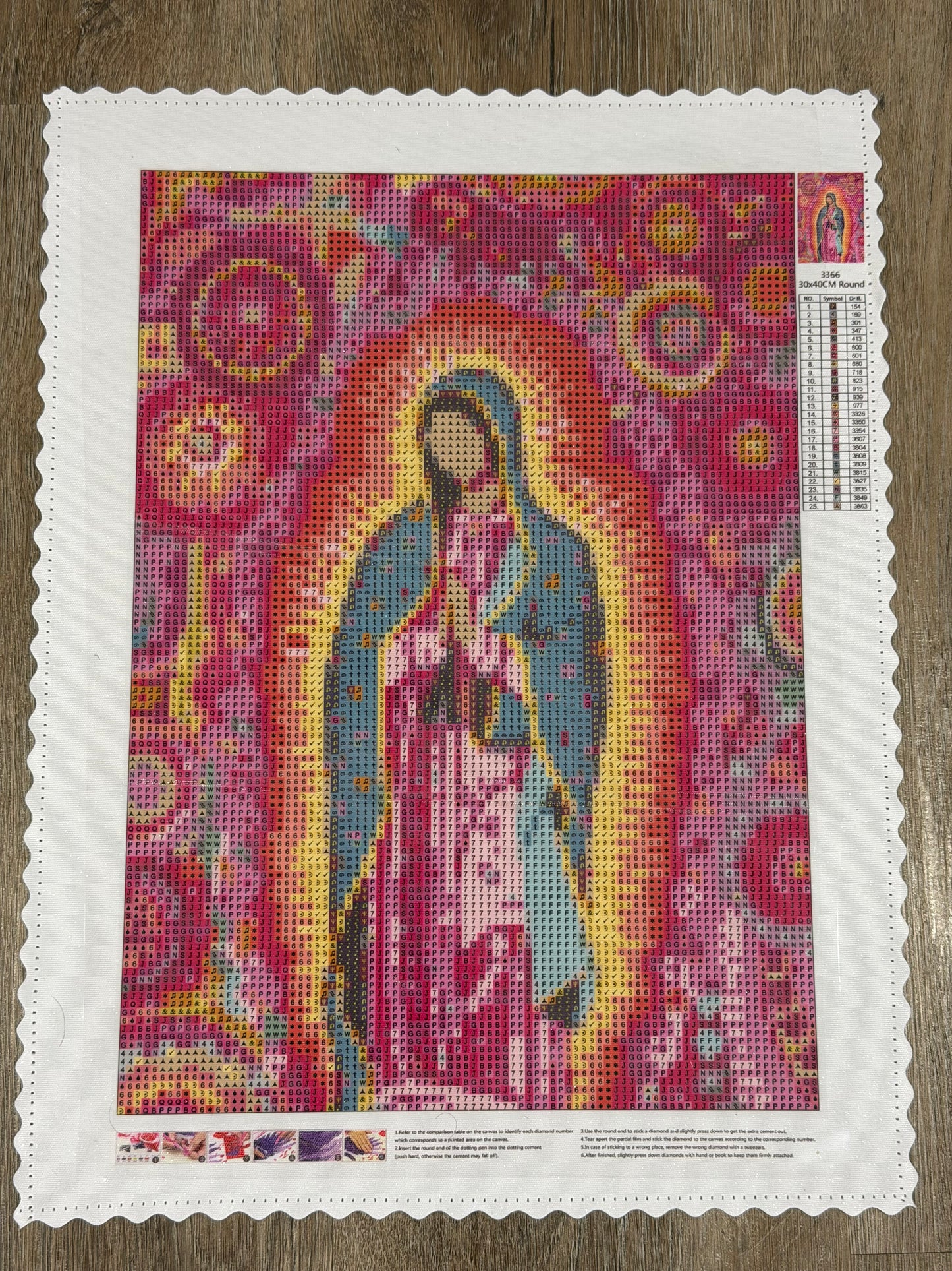 Virgen Mary Diamond Painting Art Kit