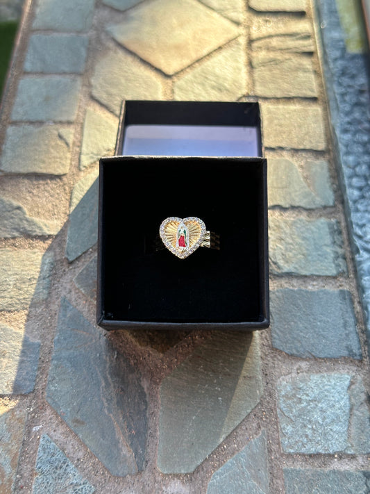 Heart Virgen Mary Ring