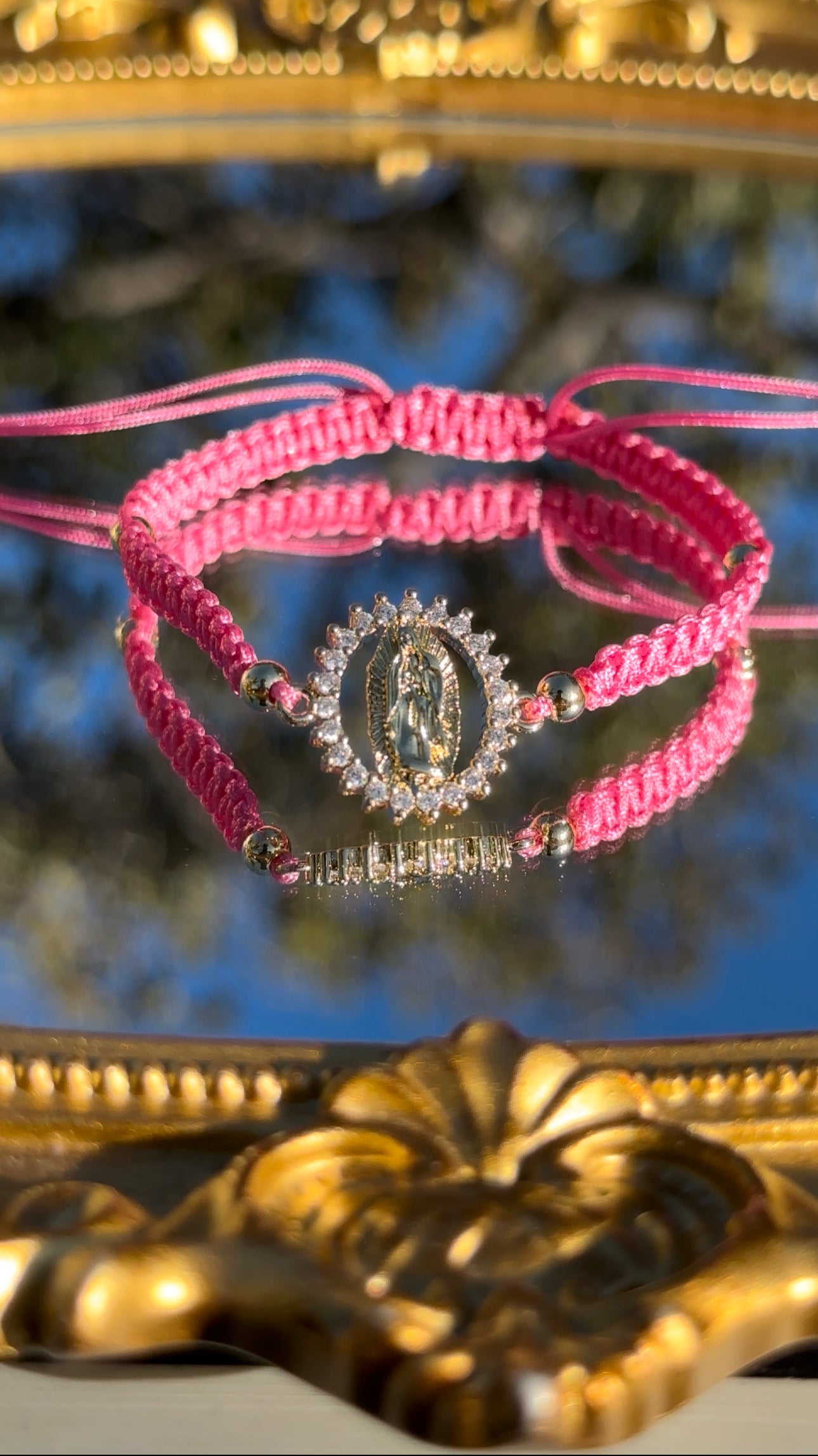 Crystal Virgen Mary Bracelet