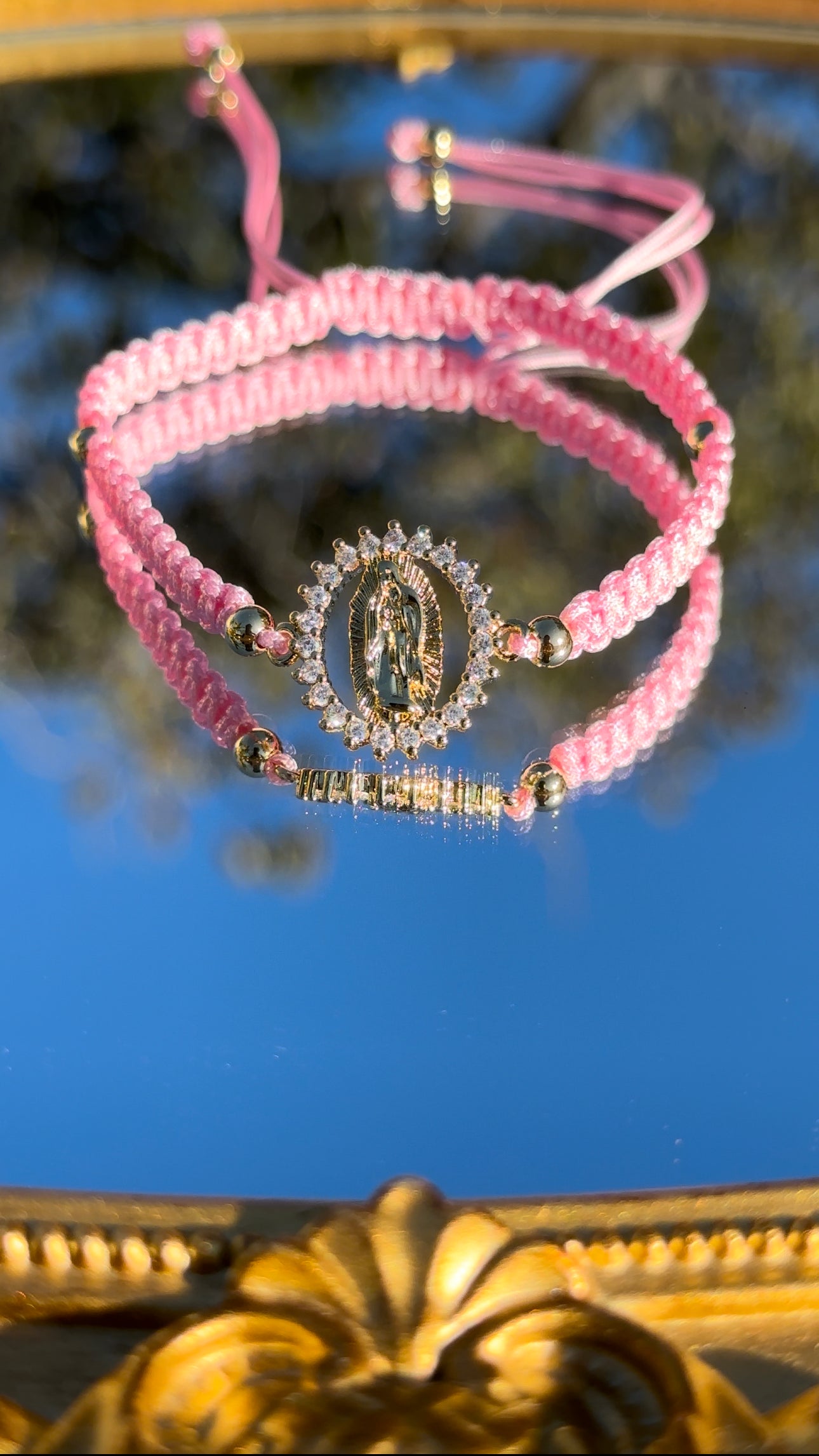 Crystal Virgen Mary Bracelet